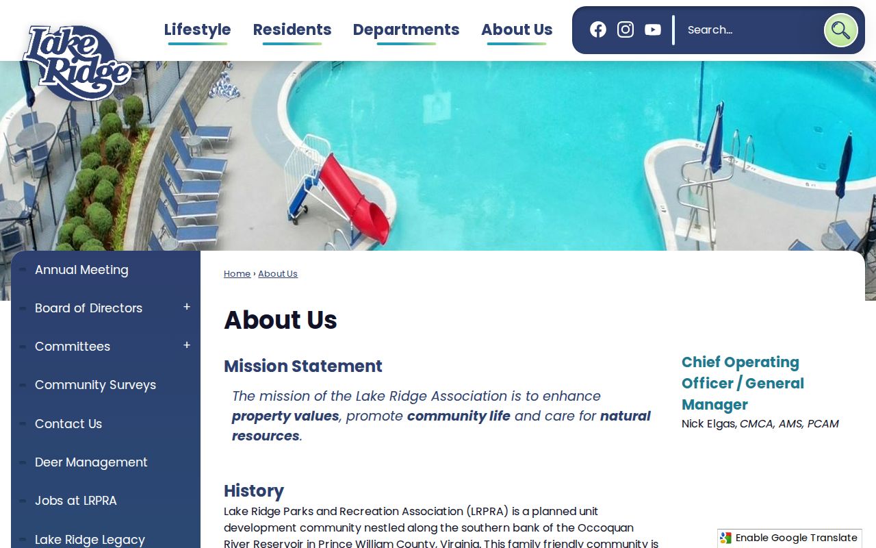 Lake Ridge neighbors community association overview