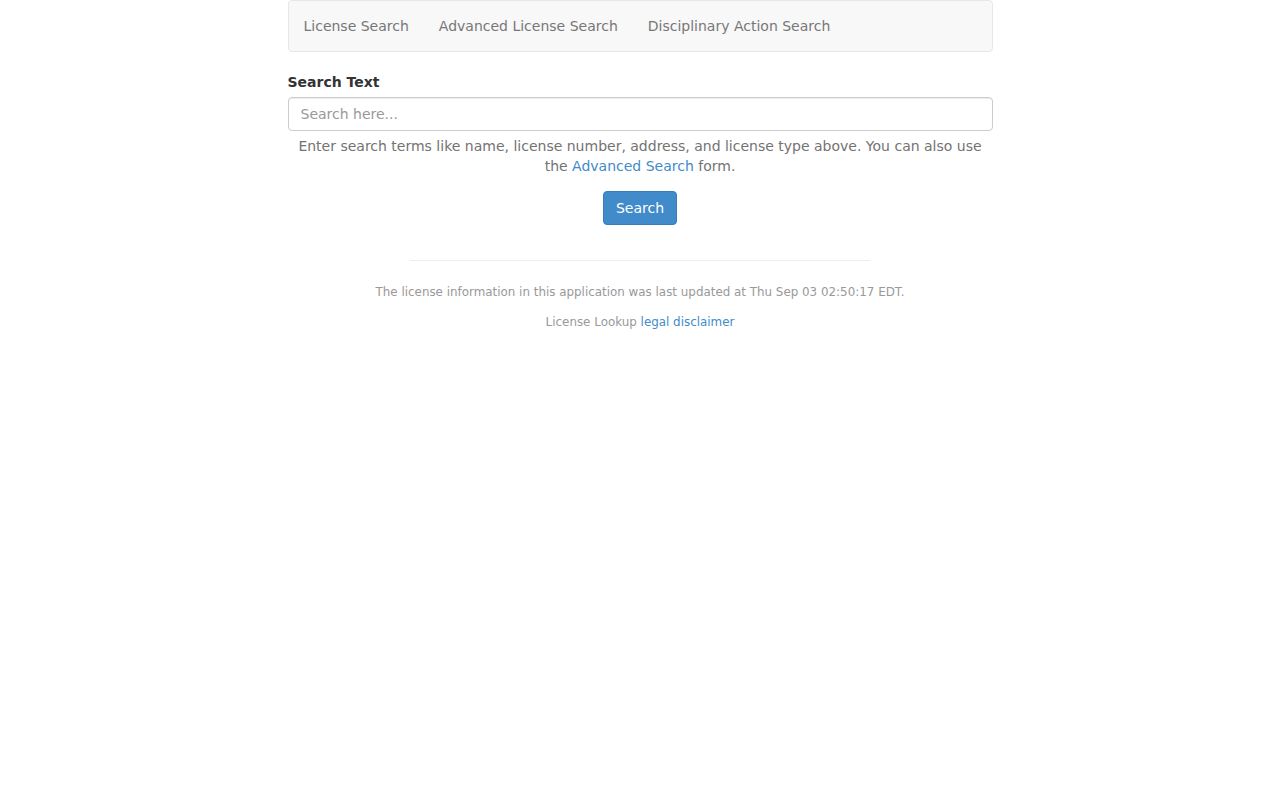 Lake Ridge resident record context in Virginia DPOR License Lookup